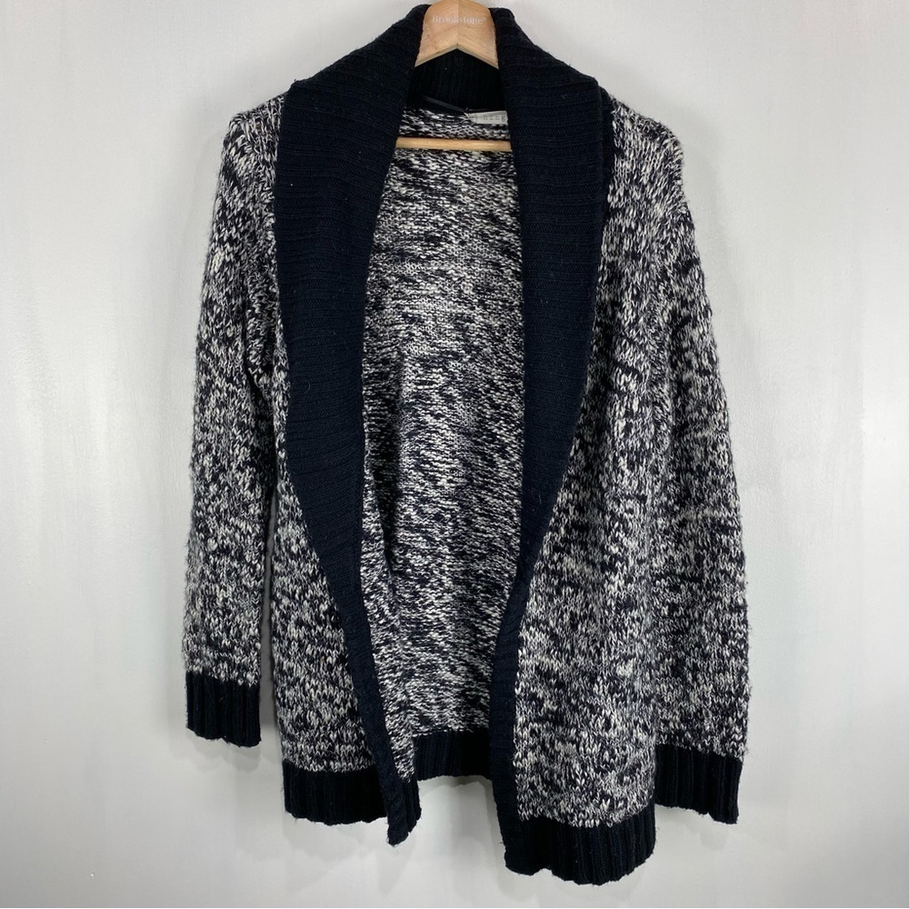 Hinge: Women's Chunky Wool Blend Oversized Longline Open Front Cardigan Size XS
